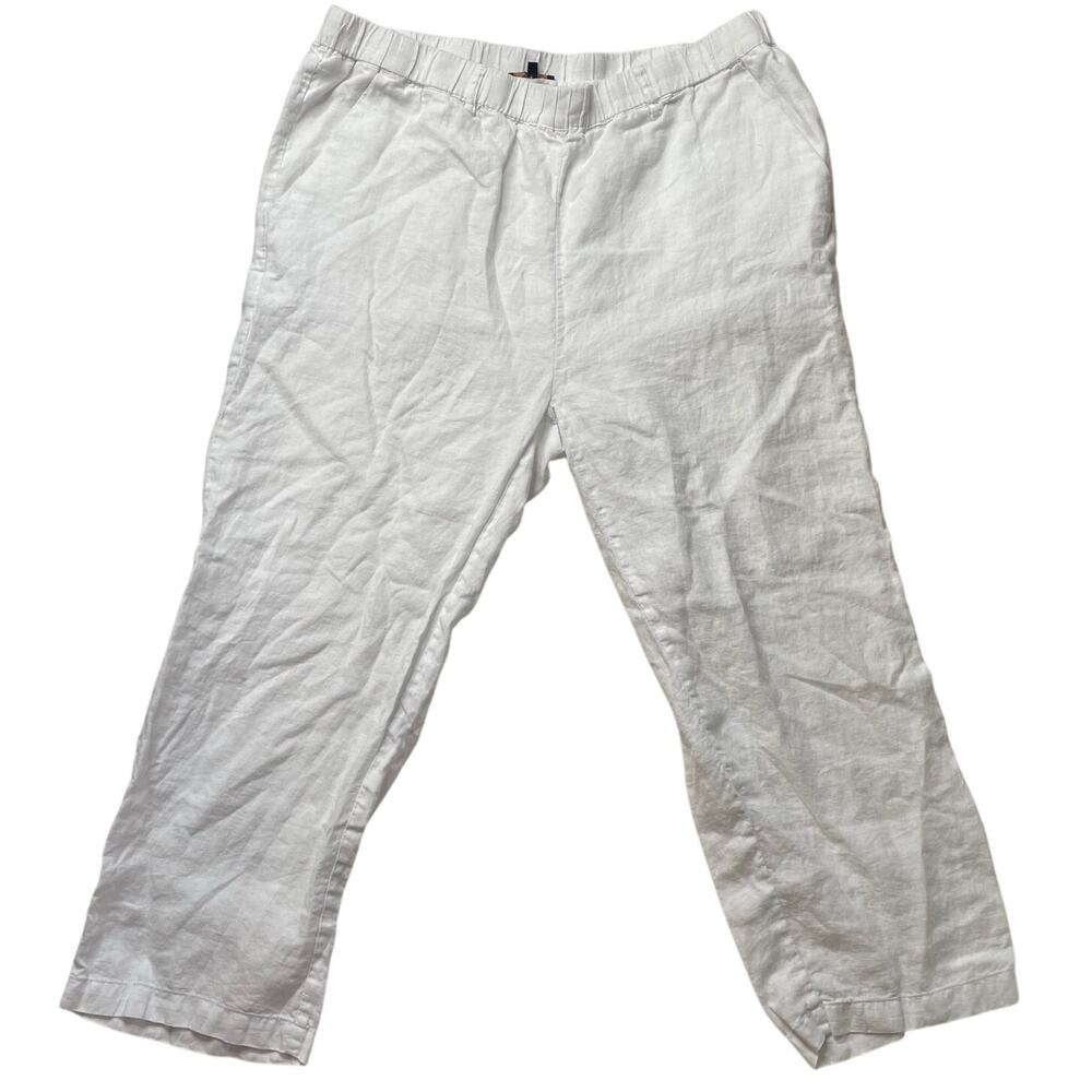 Quince European Linen Pants White Size XL Women's